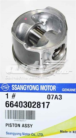 6640302817 Ssang Yong pistón completo para 1 cilindro, std