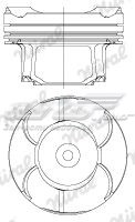 87-434600-00 Nural pistón completo para 1 cilindro, std