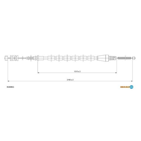 33.0244.1 Adriauto cable de freno de mano trasero izquierdo