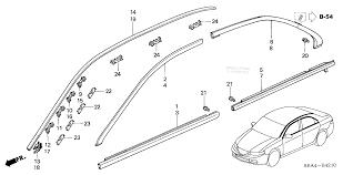 Moldura de puerta trasera izquierda superior HONDA 72961SEA003