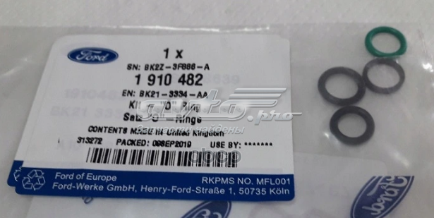 Junta Torica Para Accesorios De Cremallera De Direccion FORD 1910482