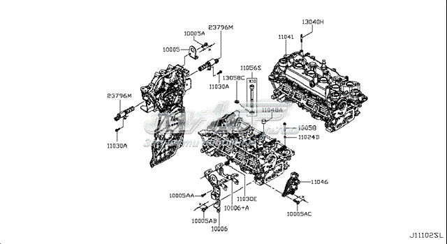 1104100Q2F Nissan culata