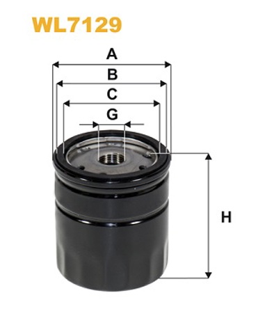 Filtro de aceite motor WIX WL712912