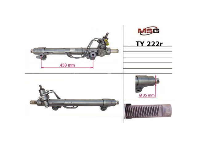 Engranaje de dirección MSG Rebuilding TY220R precio, desde 300,53 EUR