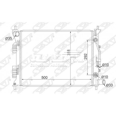 253102V450 Hyundai/Kia radiador refrigeración del motor