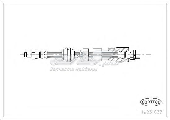 Tubo flexible de frenos CORTECO 19031637