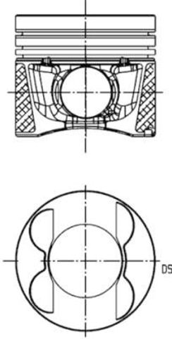 41714630 Kolbenschmidt pistón completo para 1 cilindro, cota de reparación + 0,50 mm