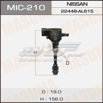 Bobina de encendido MASUMA MIC210