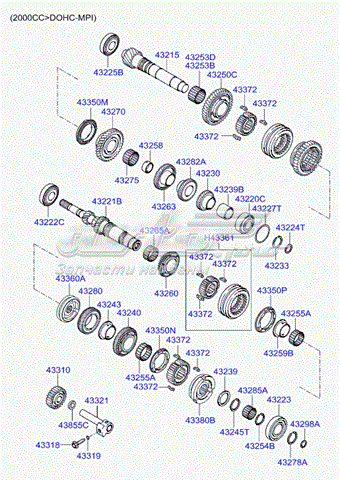 4337032100 Hyundai/Kia anillo sincronizador