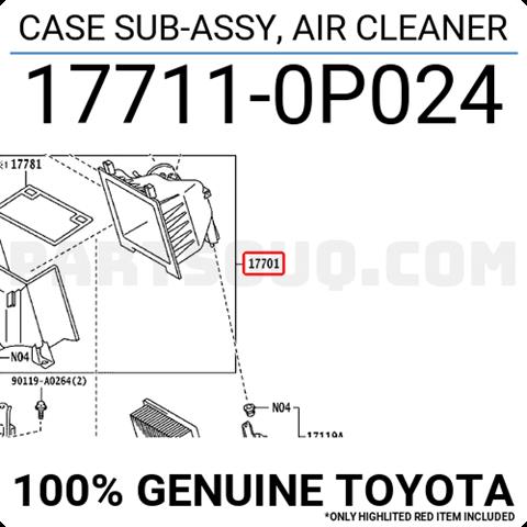  Caja del filtro de aire Lexus RX 