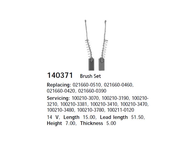 Escobillas alternador 140371 Cargo