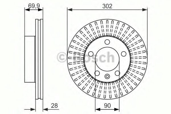 986479716 Bosch freno de disco delantero