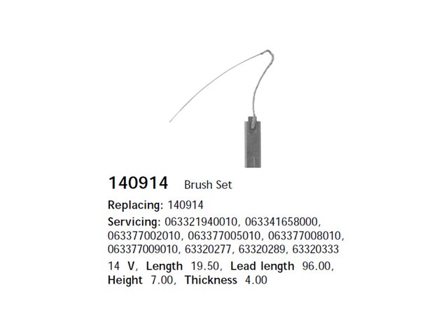 Comprar 140914 Cargo Escobillas alternador