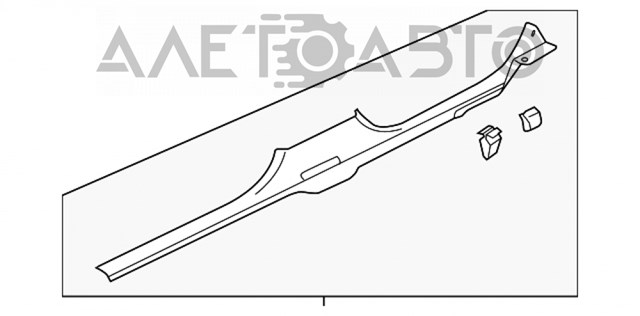 Moldura de umbral exterior derecha VOLKSWAGEN Passat (A32, A33, B7)