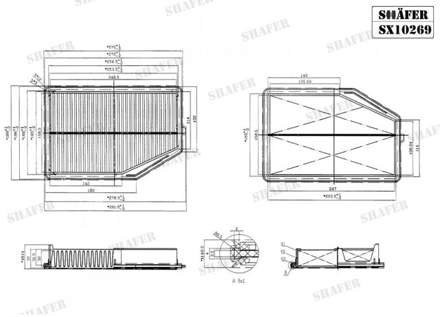 Filtro de aire SX10269 Shafer