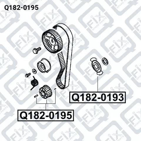Rueda dentada, cigüeñal Q-fix Q1820195