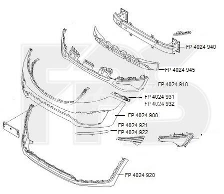 FP 4024 901 FPS parachoques delantero