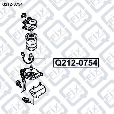 Q212-0754 Q-fix sensor de nivel de agua del filtro de combustible