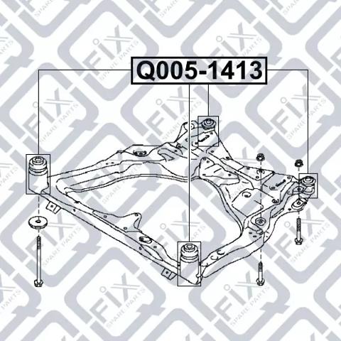 Silentblock (Almohada) De La Viga Delantera (Bastidor Auxiliar) Q-fix Q0051413