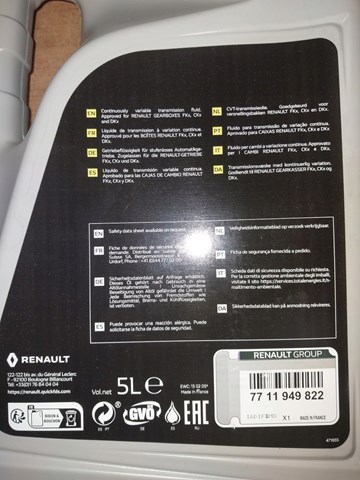 7711949822 Renault (RVI) 