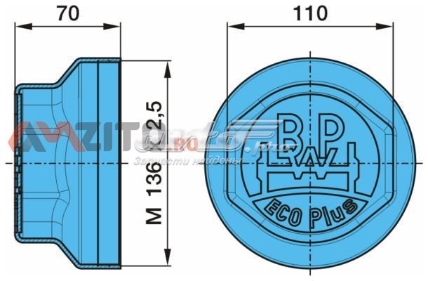Tapa de cubo de rueda 0321225310 BPW