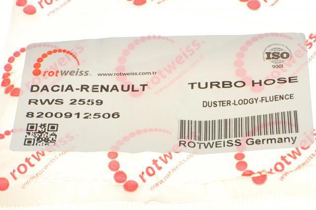 Tubo de control de la turbina RWS2559 Rotweiss