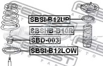 Almohadilla de tope, suspensión trasera para Subaru Legacy (BD, BG)