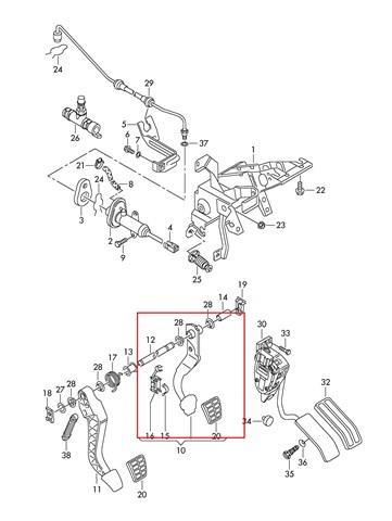 7M1723141B VAG pedal de freno