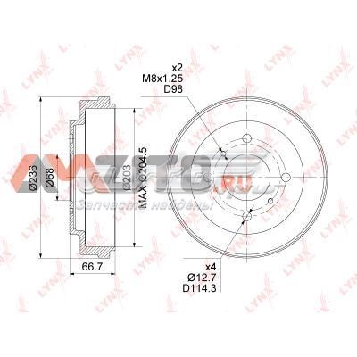 BM1115 Lynxauto freno de tambor trasero