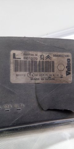 PEUGEOT 9649557480 faro izquierdo