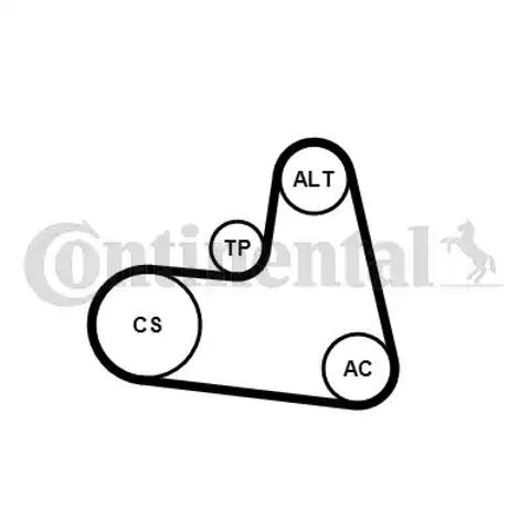 Correa de transmisión 6PK1217K1 Continental/Siemens
