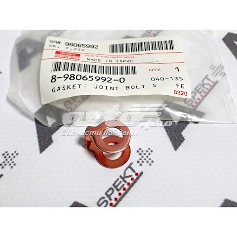 Anillo de sellado de la tubería de combustible 8980659920 Isuzu