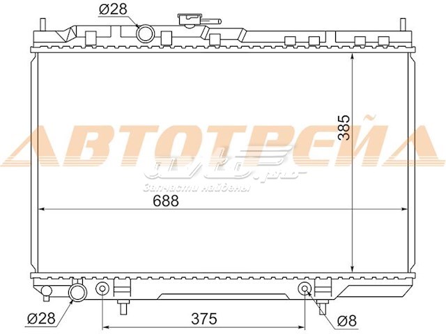 NS0001B10 SAT radiador refrigeración del motor