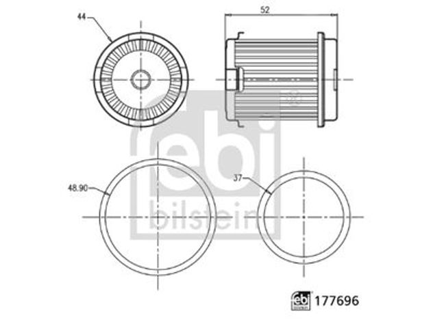 Filtro hidráulico, transmisión automática FEBI 177696