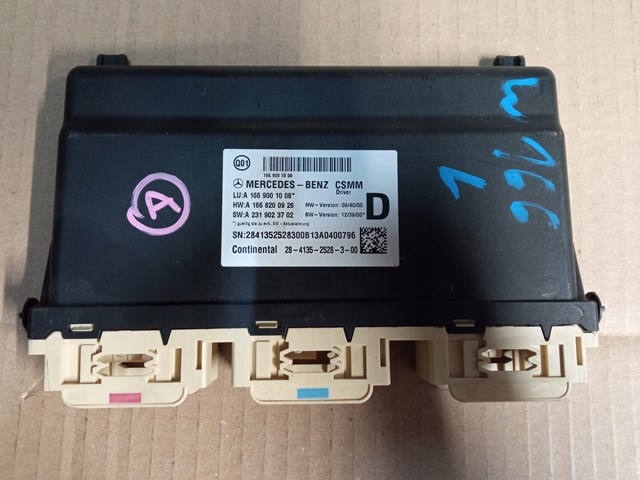 A1669001008 Mercedes módulo de control (ecu del asiento delantero)