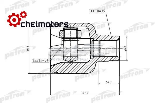 PCV1228 Patron junta homocinética interior delantera derecha