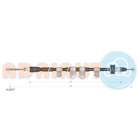 10.0277 Adriauto cable de freno de mano trasero derecho