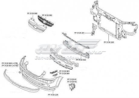 Panel de soporte del radiador y montaje de faros FPS FP3128200 precio, desde 116,16 EUR