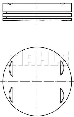 831301 Mahle Original pistón completo para 1 cilindro, cota de reparación + 0,25 mm