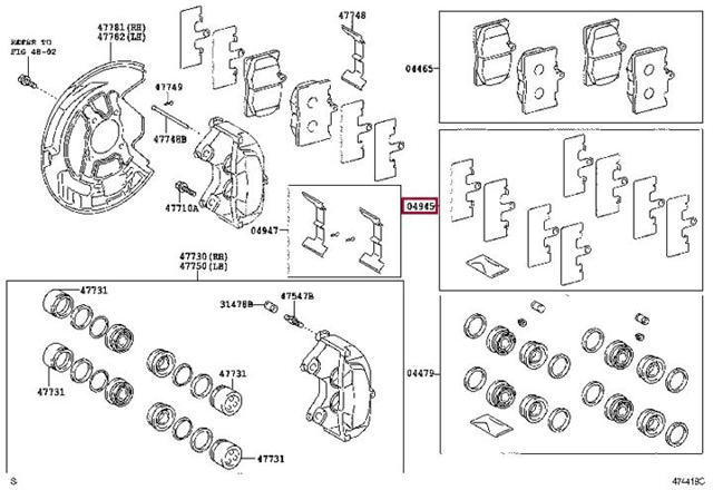 Comprar 0494530350 Toyota Chapa antirruido de fijación de la pastilla de freno delantera