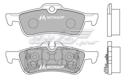 Pastillas de freno traseras MOTAQUIP LVXL1257