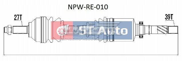 NPWRE010 NTY árbol de transmisión delantero derecho