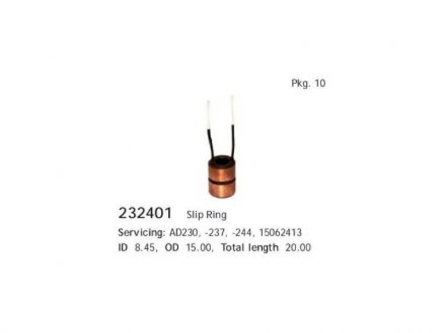 Colector de rotor de generador Cargo 232401
