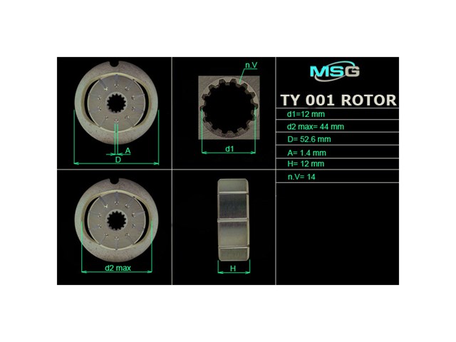 Juego de reparación, bomba de dirección hidráulica para Toyota Sequoia (K6)