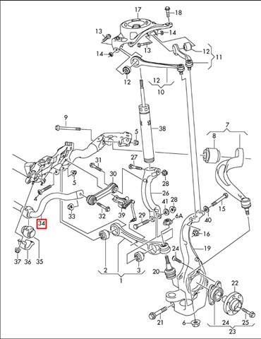 Estabilizador delantero Audi Q5 (8RB)