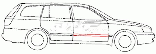 Listón embellecedor de puerta delantera derecha para Toyota Carina (T19)