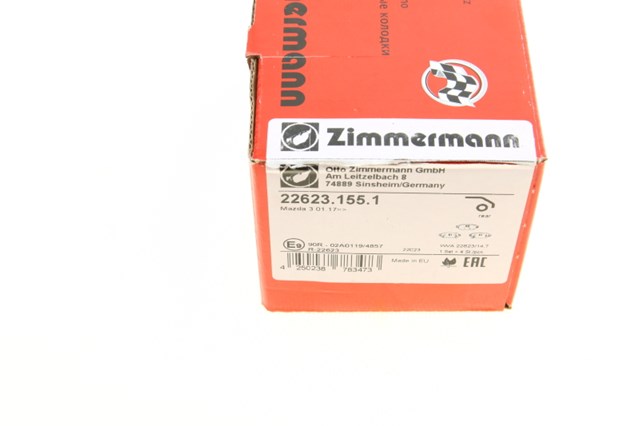 226231551 Zimmermann pastillas de freno traseras