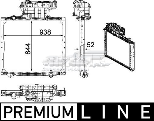 Radiador refrigeración del motor MAHLE CR1167000P