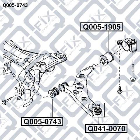 Q0050743 Q-fix Silentblock de brazo de suspensión delantero inferior