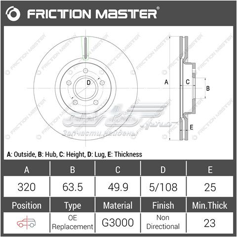 Comprar R1125 Friction Master Freno de disco delantero